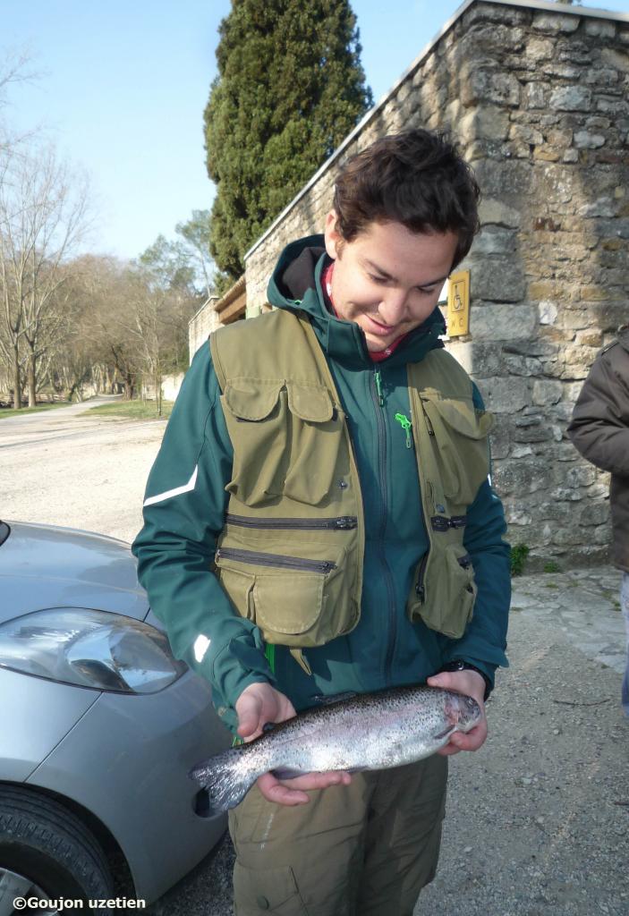 Guillaume - truite 38cm - Alzon - 12 mars 2016